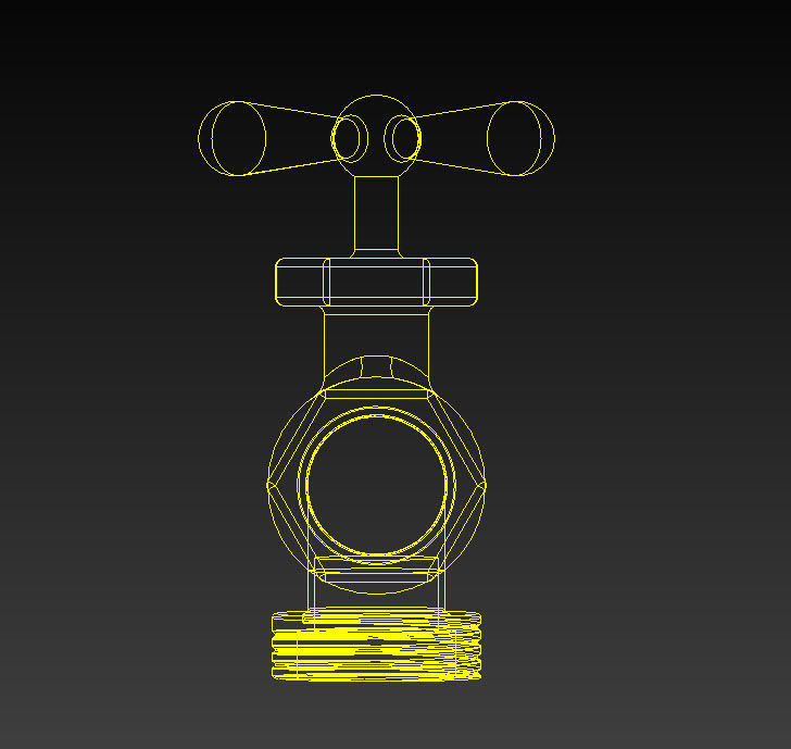 hose bib 3D model CGTrader