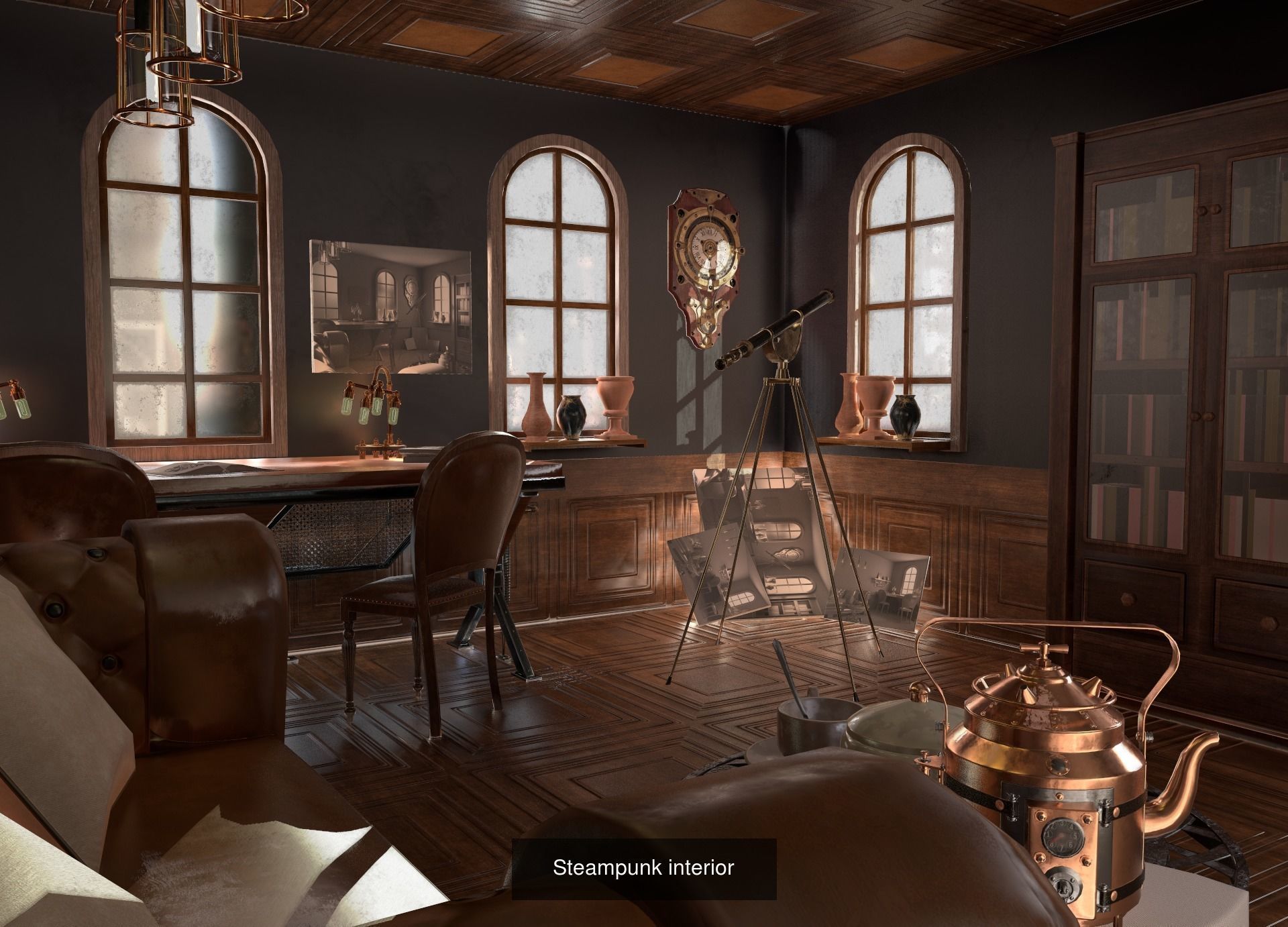 Steampunk Interior Game Ready 3d Cgtrader