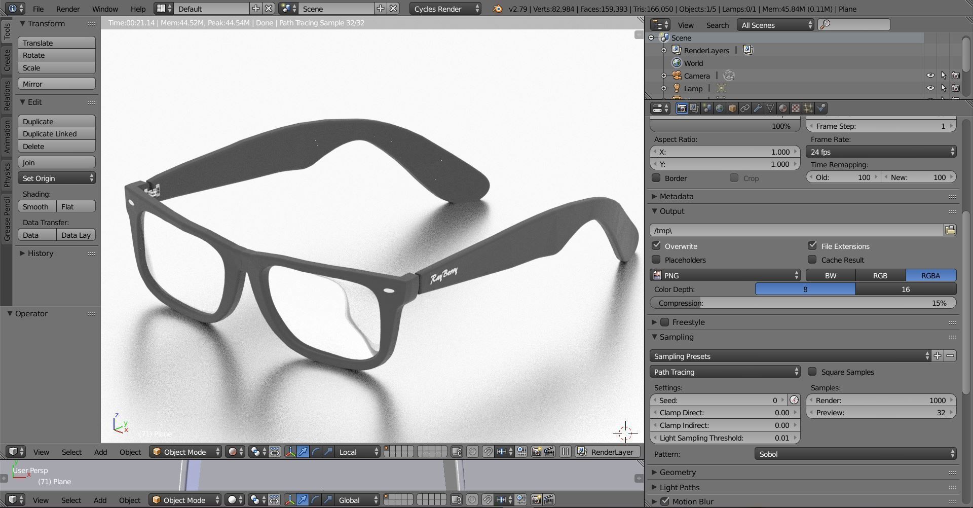 3D Blender 07 Glasses CGTrader