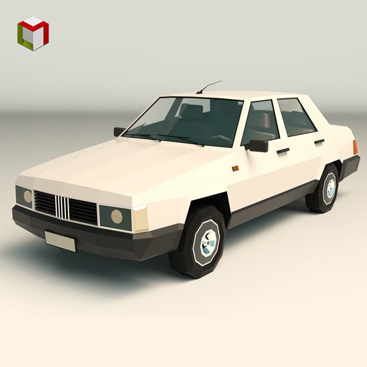 Low Poly Sedan Car 07