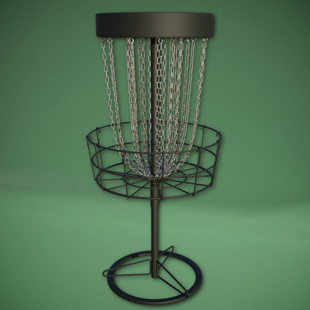 Frisbee Golf Goal Basket 3D model CGTrader