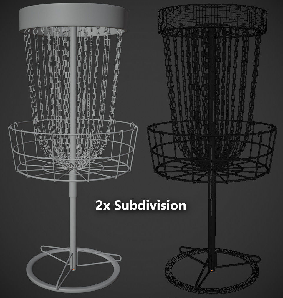 Frisbee Golf Goal Basket 3D model CGTrader