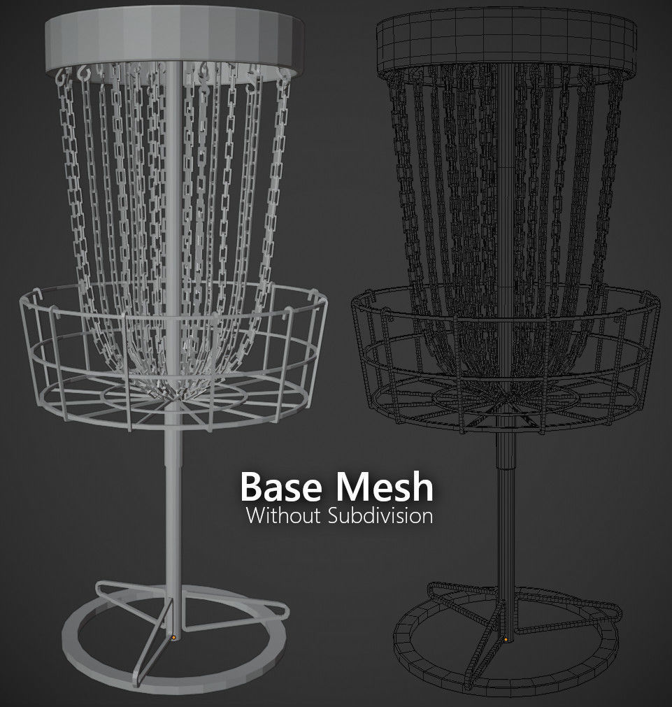 Frisbee Golf Goal Basket 3D model CGTrader