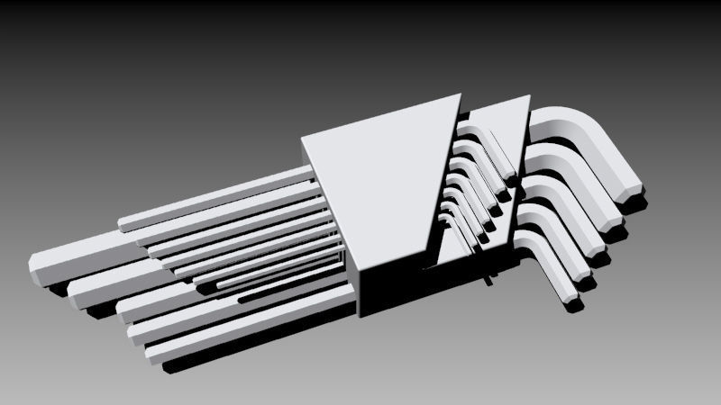 Allen Wrench Set 3D model | CGTrader