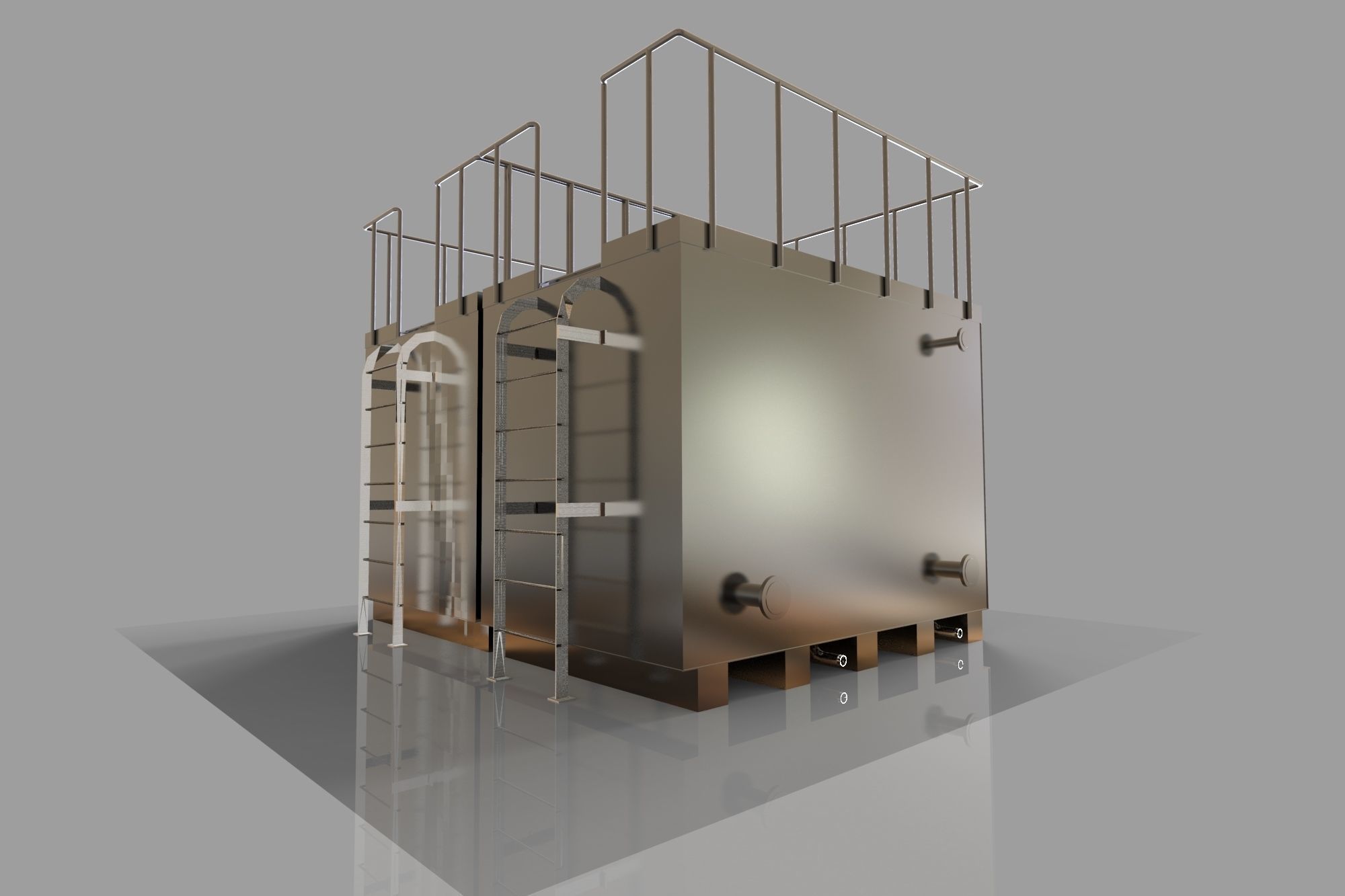 Water tanks 10m3 3D model | CGTrader