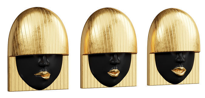 Panel Fashion Face Wall Tiles Phillips Collection 3D model | CGTrader