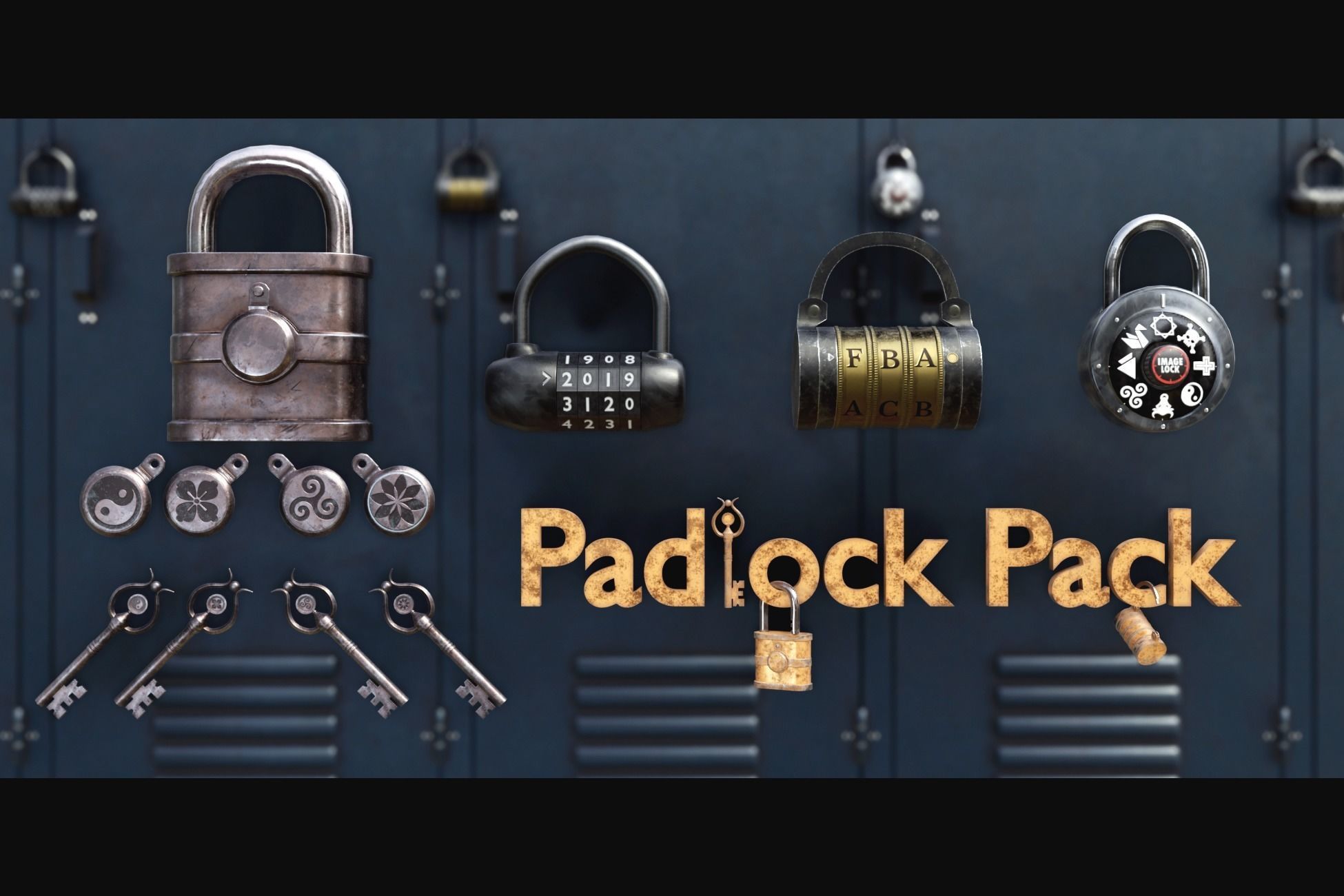 Padlock Pack - PBR Game Ready