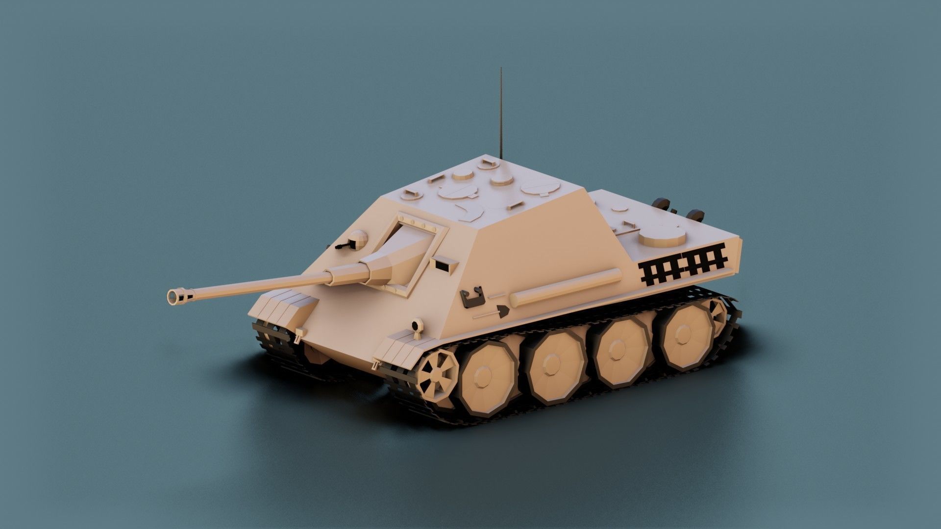 Low Poly Jagdpanther Tank