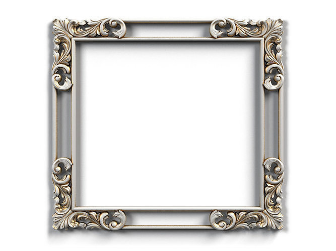 Frame0040 ornate frame 3D model CGTrader