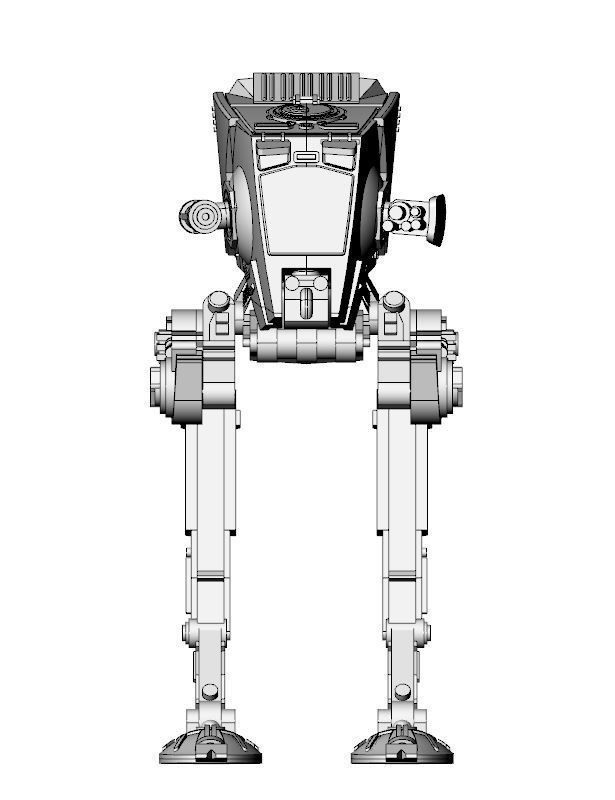 At St Deviantart AT-ST vehicle Star Wars 3D model | CGTrader