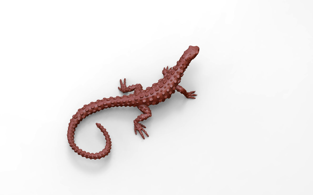 LIZARD golden 3D model 3D printable | CGTrader