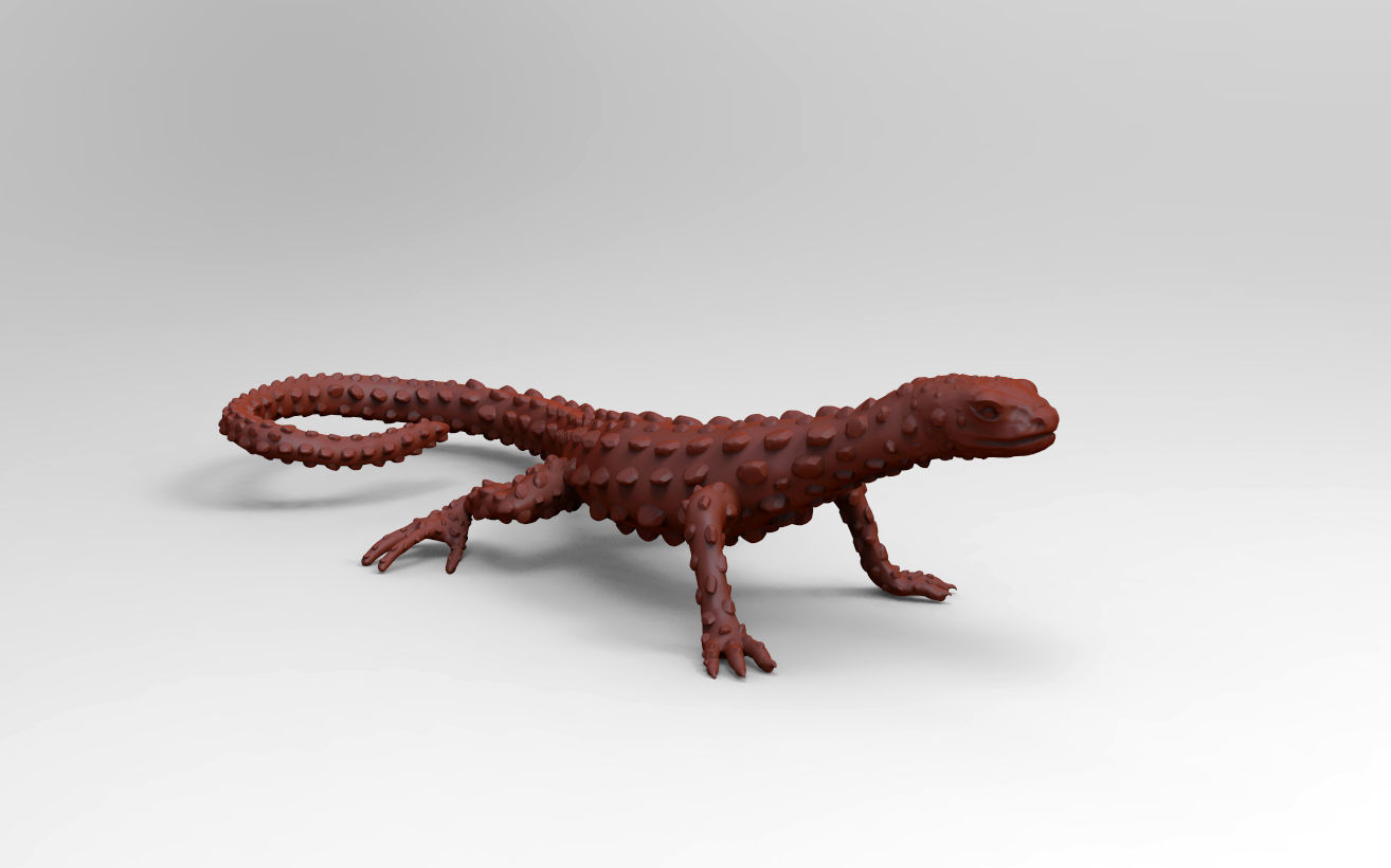 LIZARD golden 3D model 3D printable | CGTrader