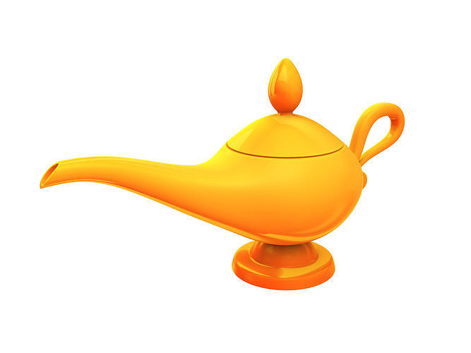 Golden Lamp 3D model CGTrader