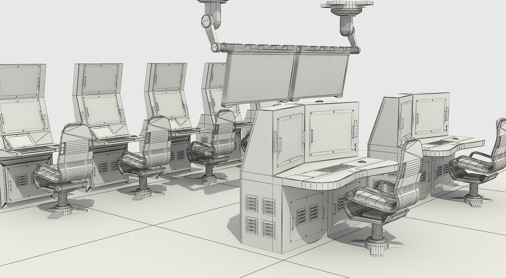 3D model OPERATION AND COMMAND CENTER VR / AR / low-poly | CGTrader