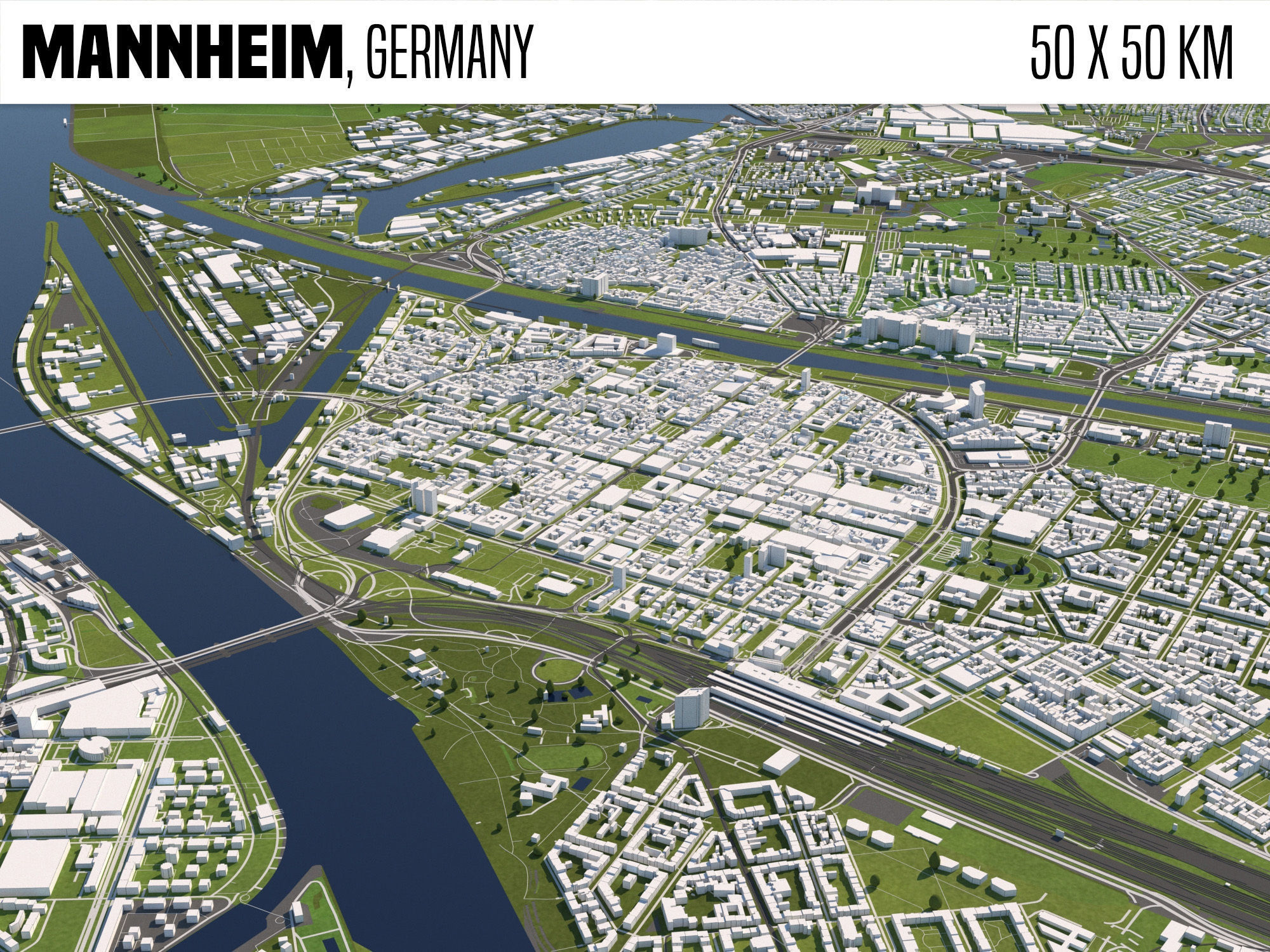 Mannheim Germany 3D model