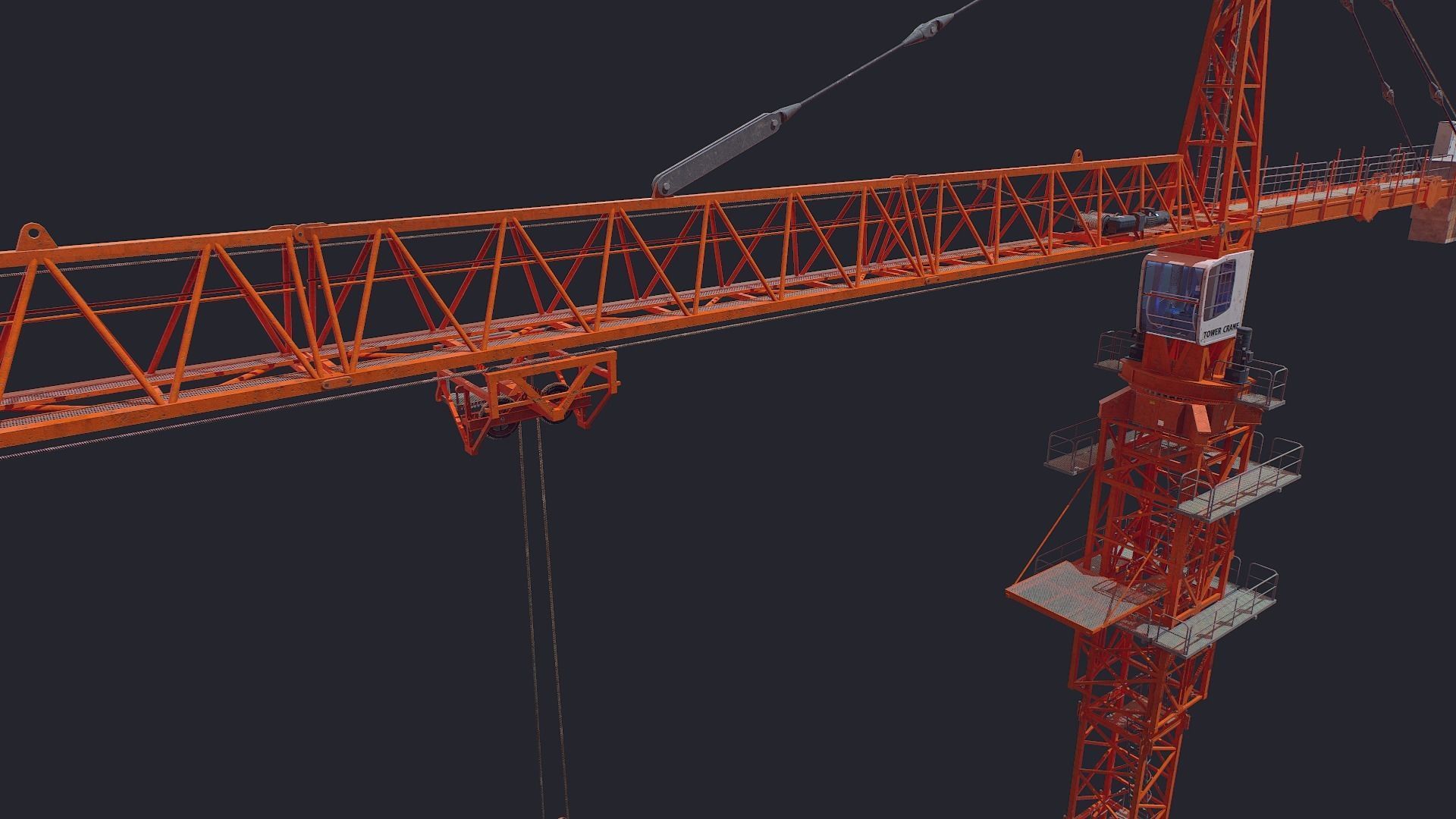 Tower Crane Low Poly Low-poly  3D model