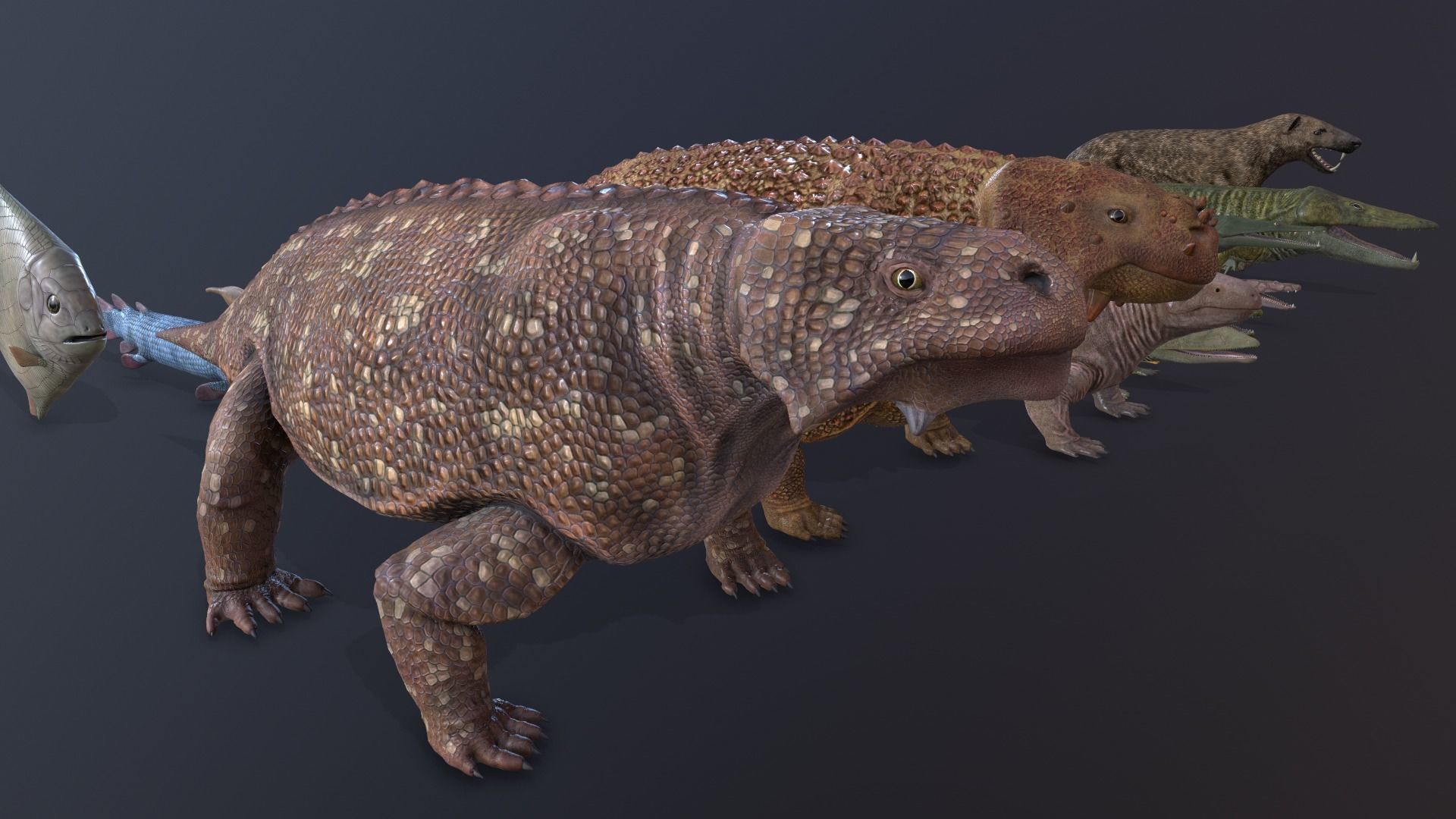 3D model Extinct animals pack v3 VR / AR / lowpoly CGTrader