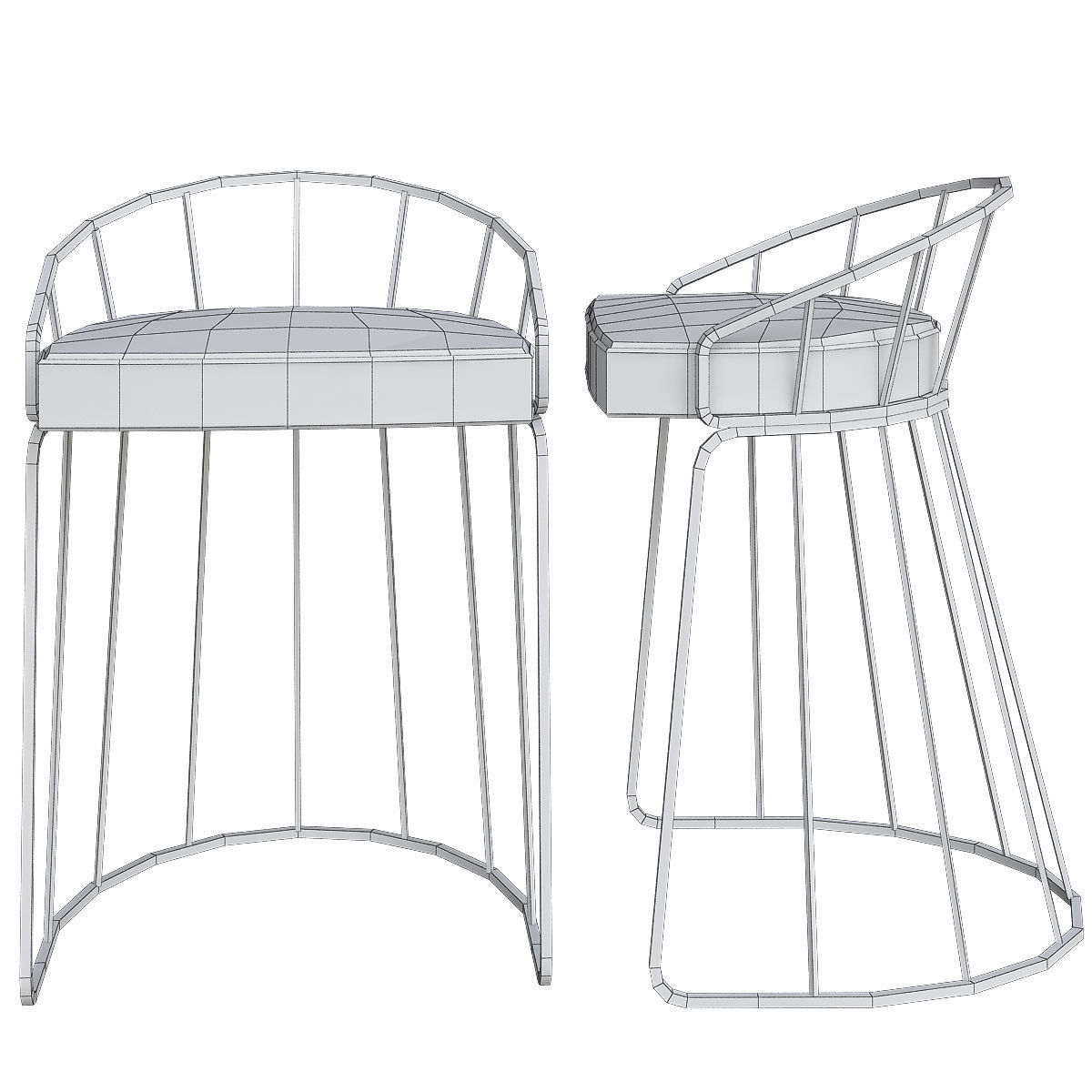 3D model Canary Contemporary Counter Stool 3d model VR / AR / lowpoly