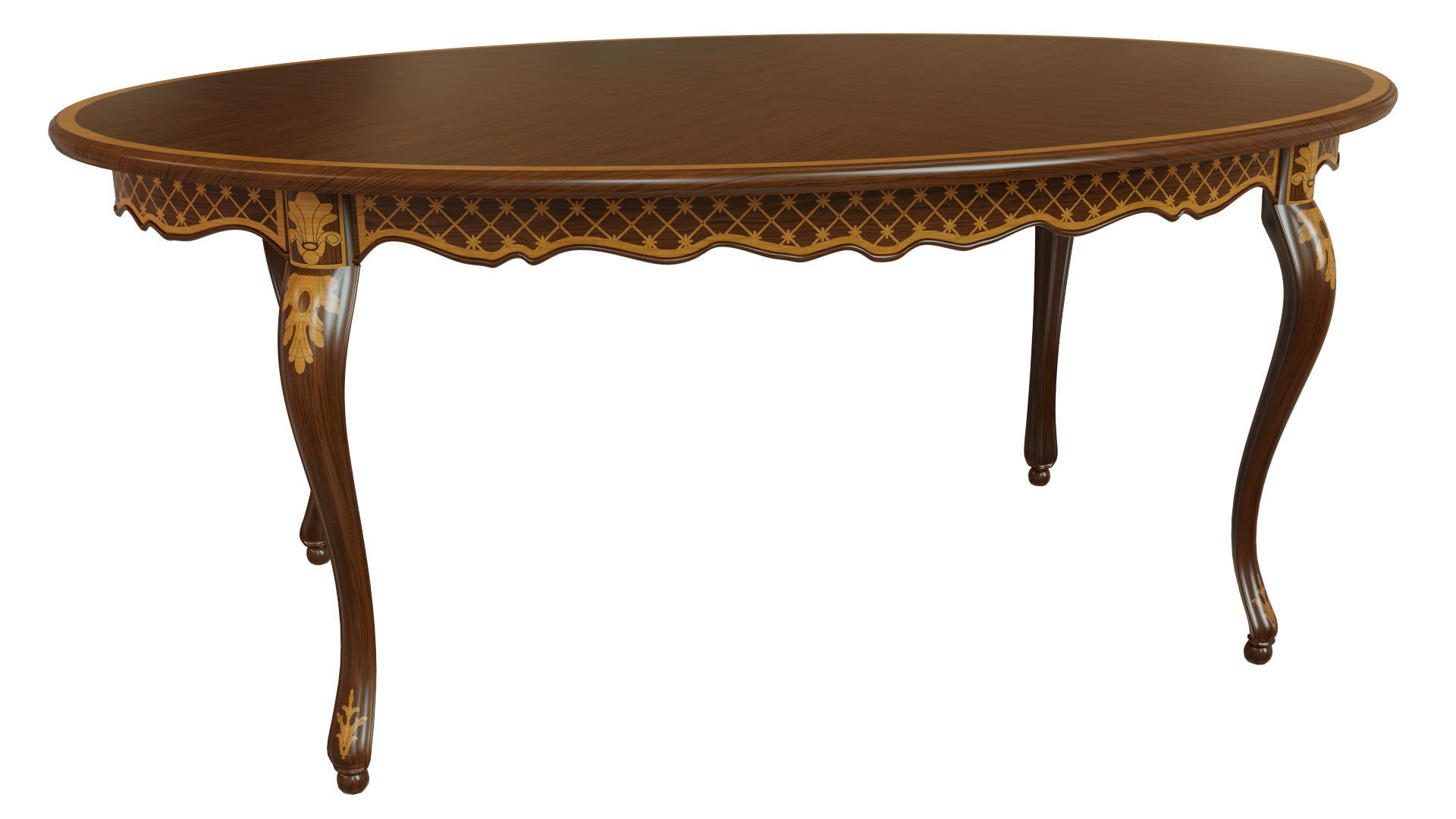 Classic table with inlaid veneer 1800