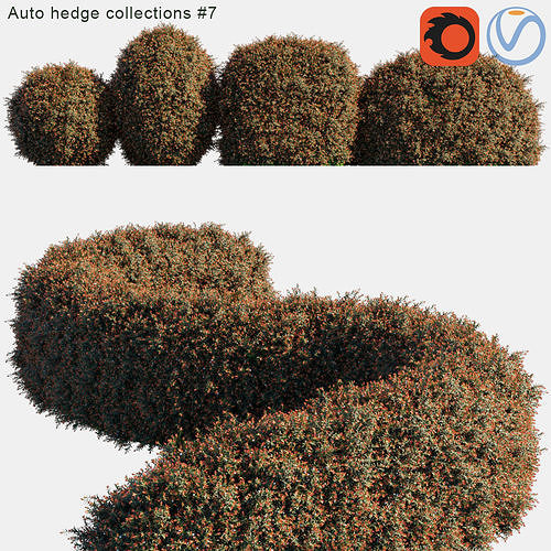 Auto hedge collections 7 3D model CGTrader