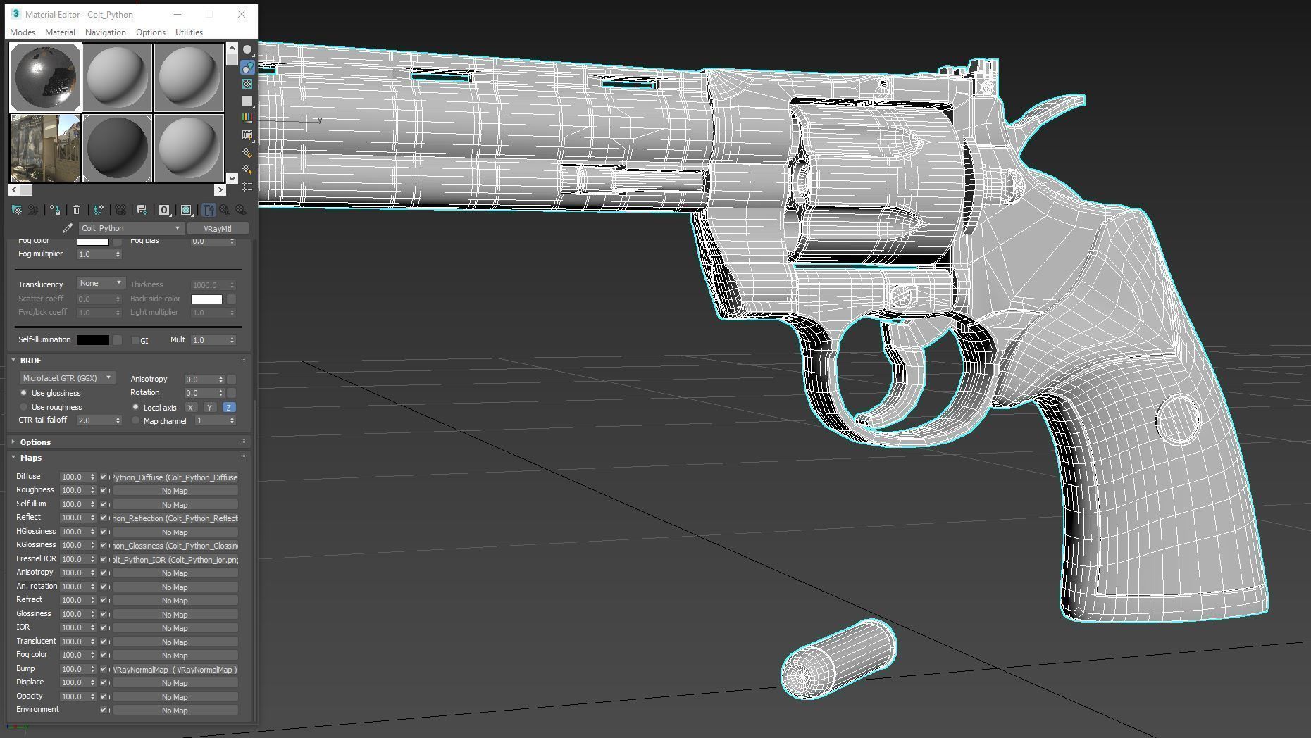 Colt Python 357 - Revolver gun - High poly 3D model | CGTrader