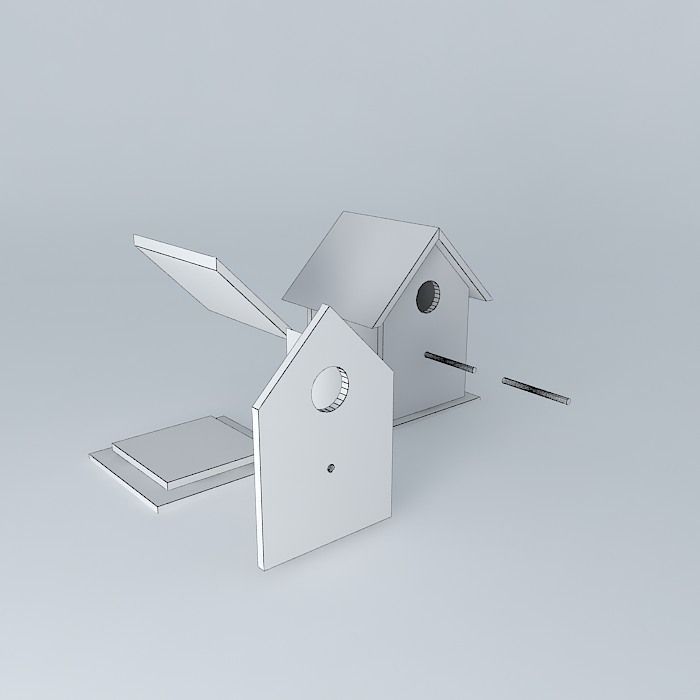 Bird house 3d model free Bird house 3d model free