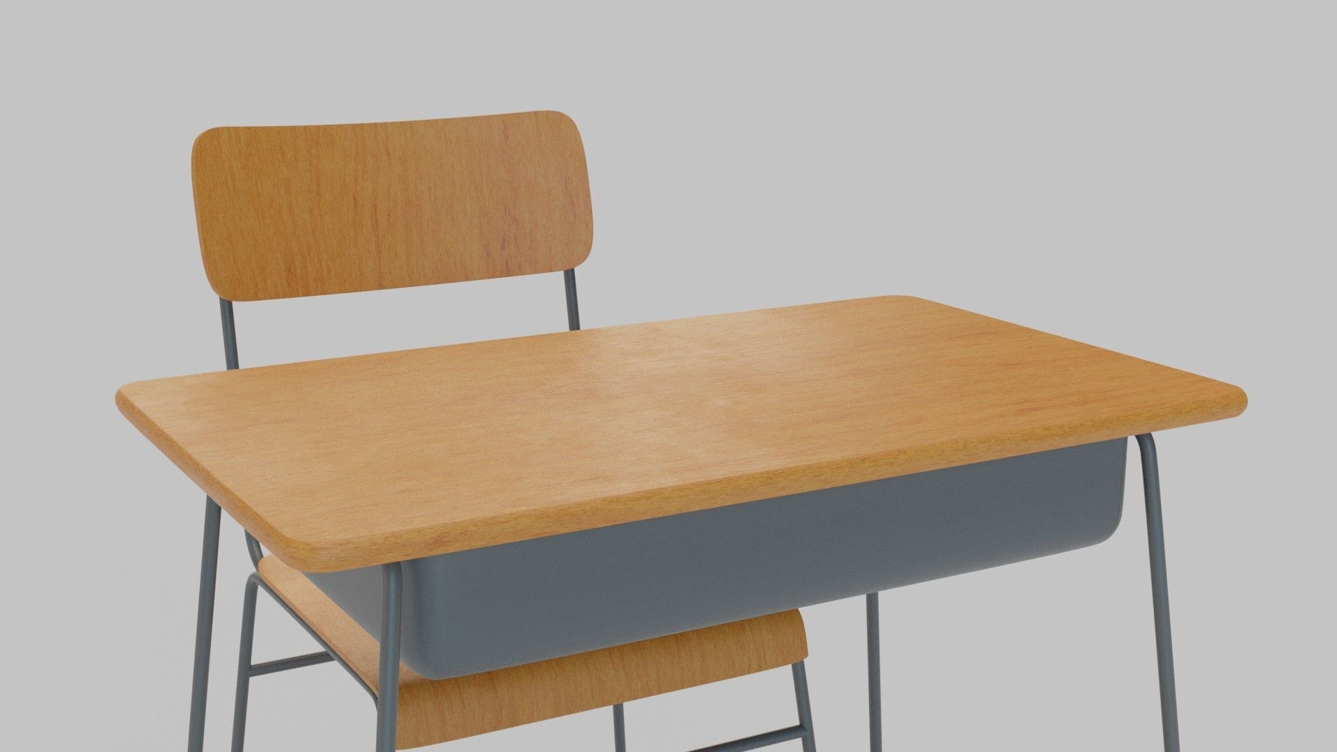 School Chair and Desk Bundle 3D model CGTrader