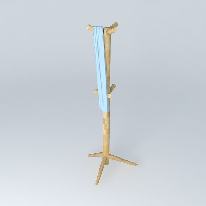 Coat rack with scarf free 3D model CGTrader