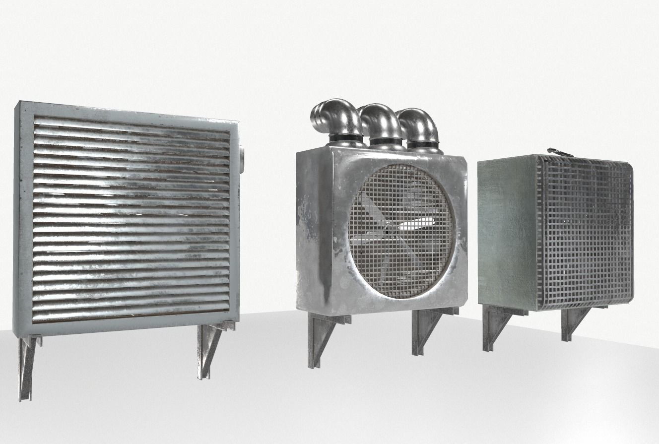 Industrial Exhaust Fans and vents pack