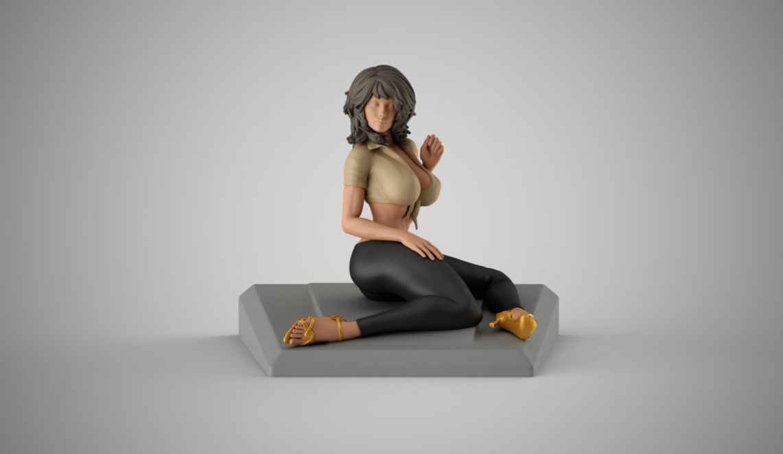 Woman Posing On Hood