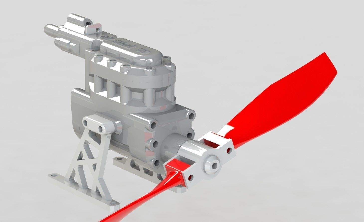 GT V2 Compressed Air Engine working model 3D model 3D printable CGTrader