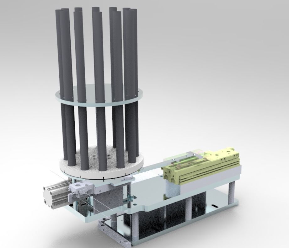 Pneumatic division rotary feeding mechanism 3D model animated CGTrader