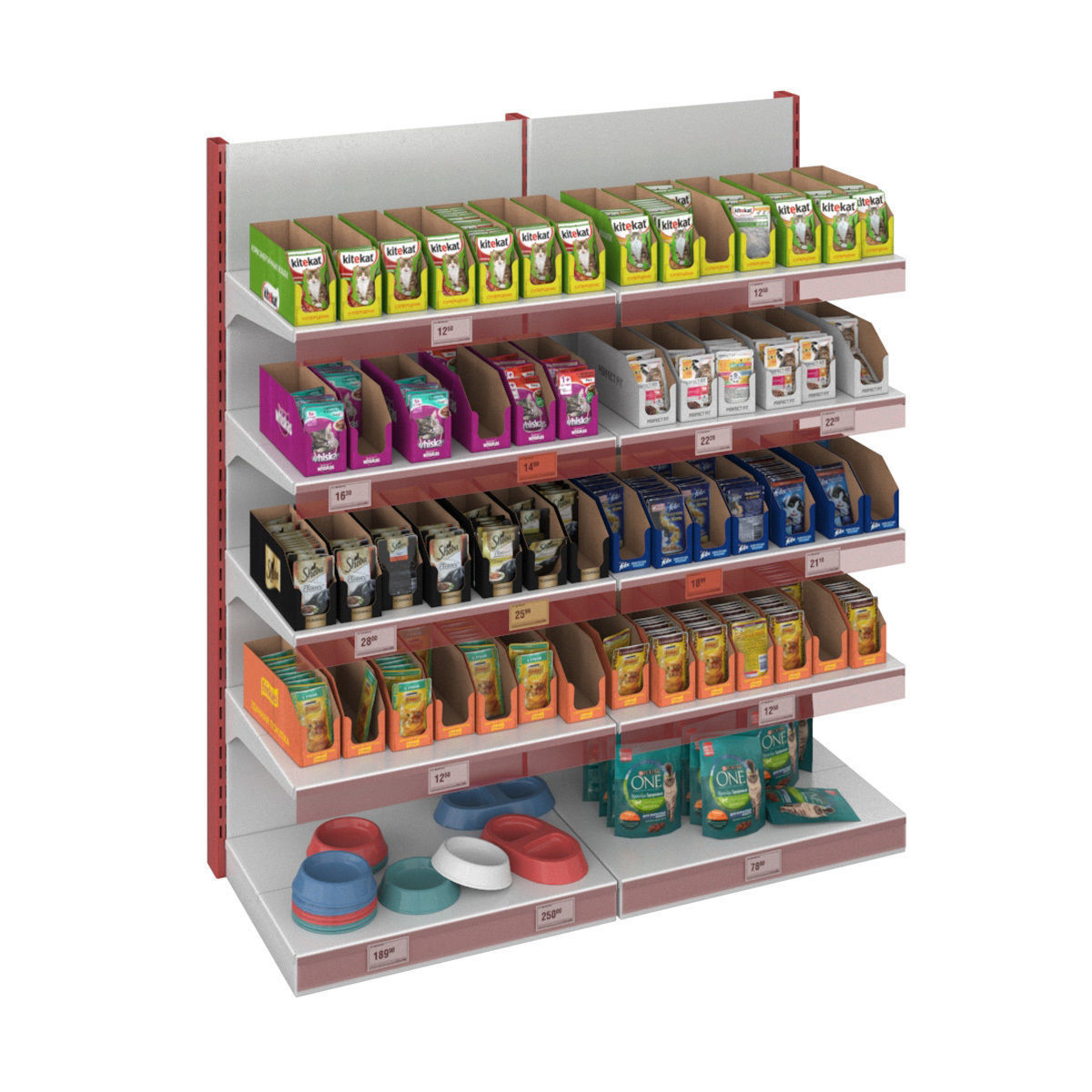 3D model kitekat Racks with cat food CGTrader