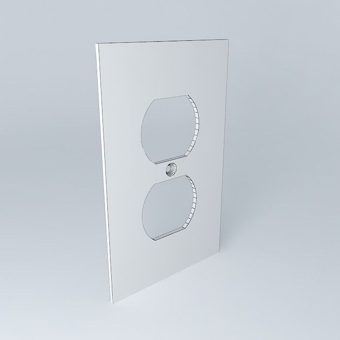 Electrical Outlet Cover Plate free 3D Model MAX OBJ 3DS FBX STL SKP