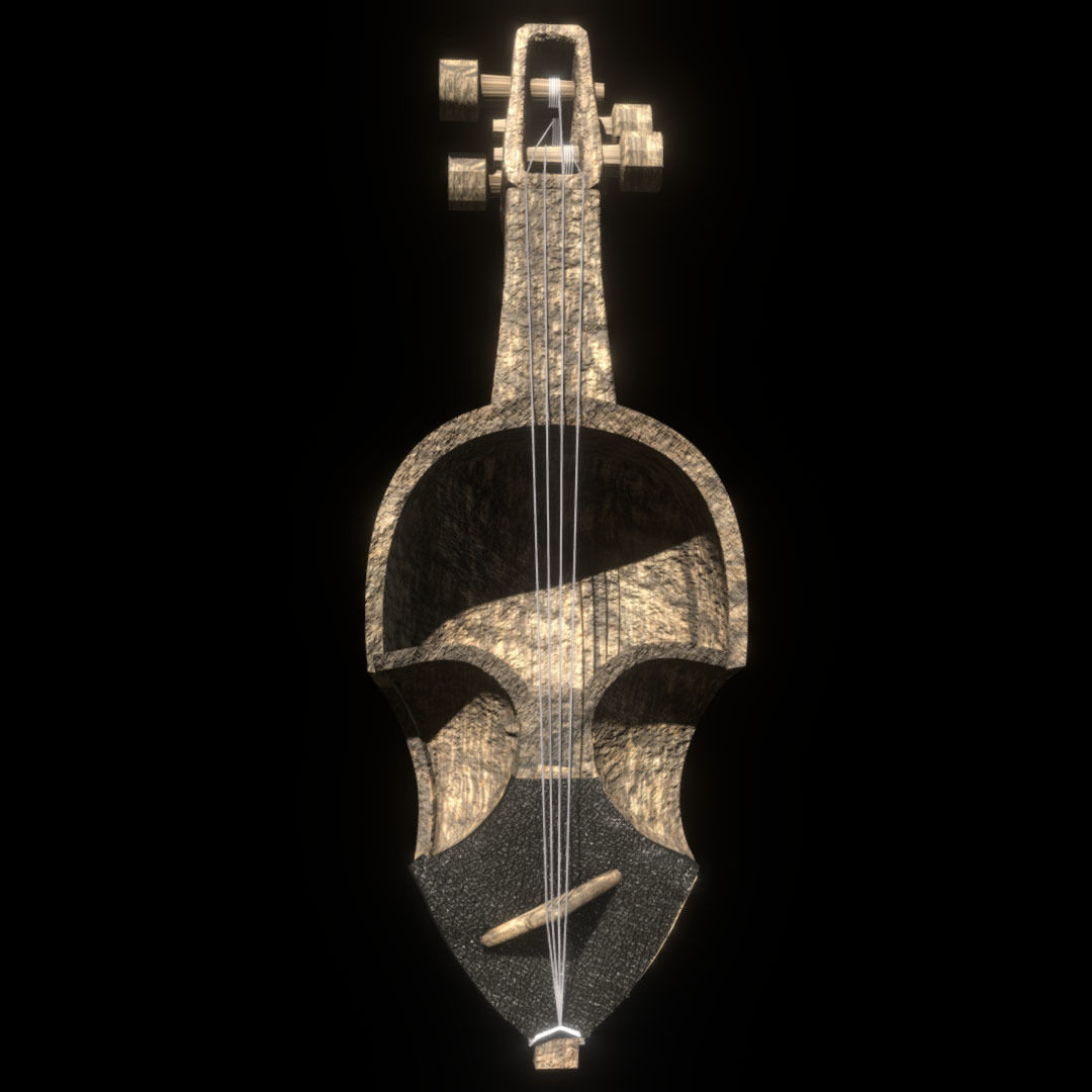 3D model Sarangi Nepali Folk Instrument VR / AR / lowpoly CGTrader