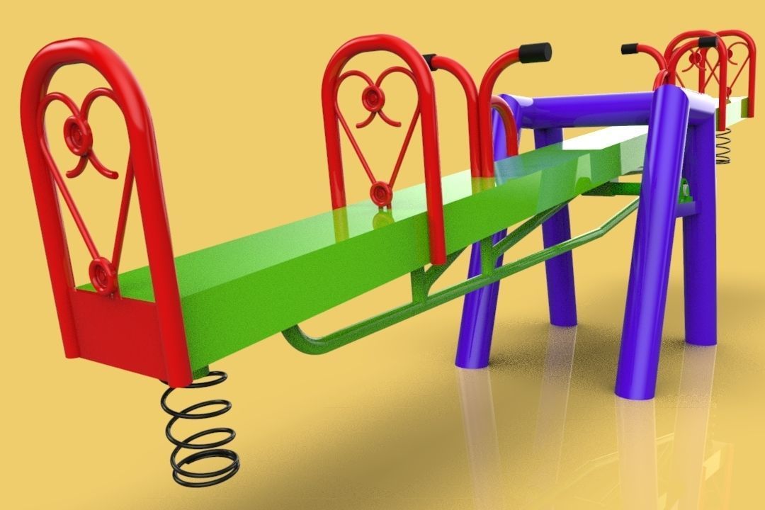 SEESAW TEETER TOTTER including technical drawings 3D model CGTrader