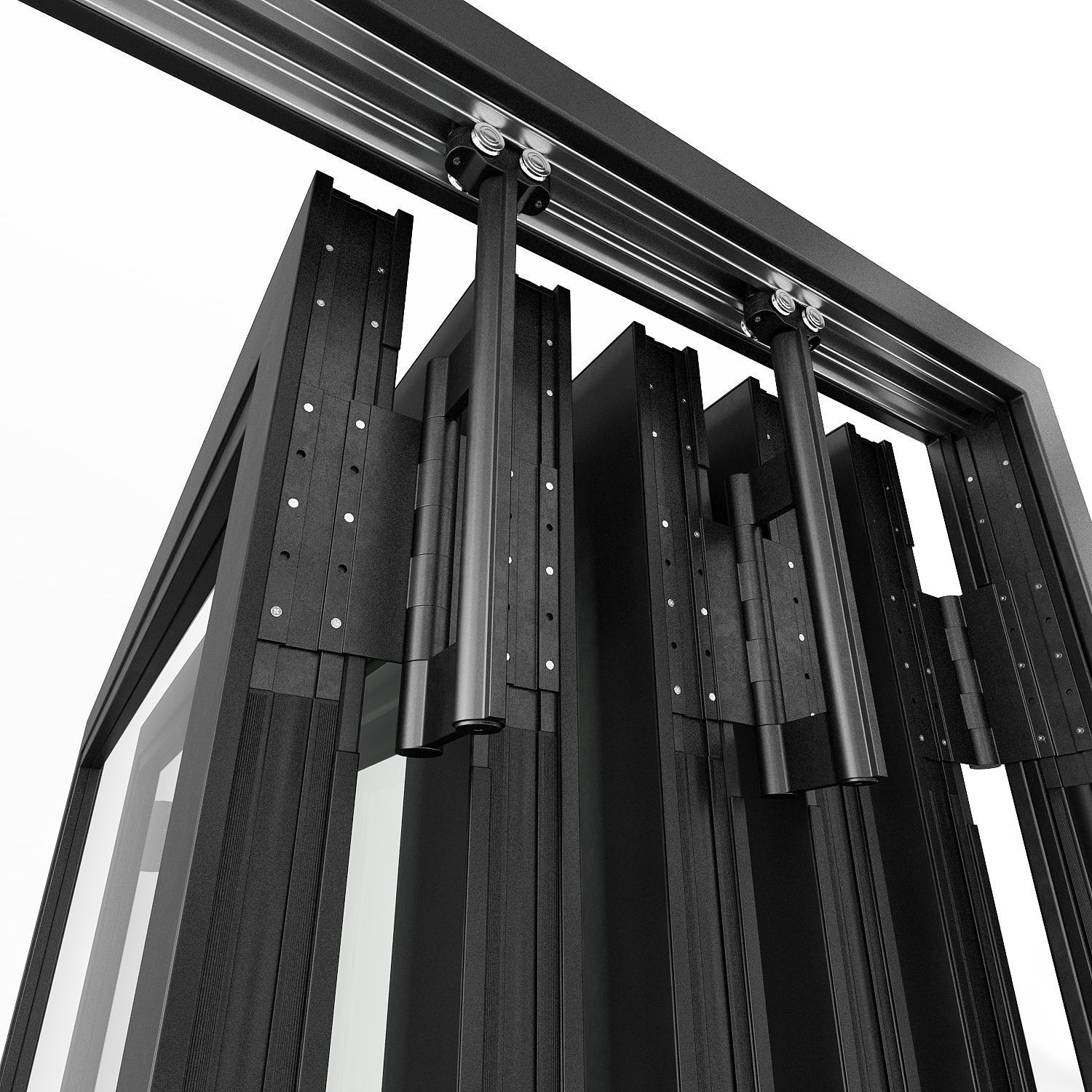 Bi folding doors 3D model CGTrader