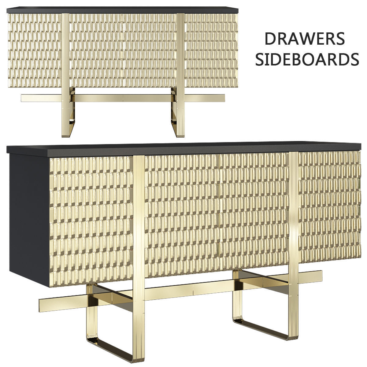 Drawers - Sideboards low poly 3d model