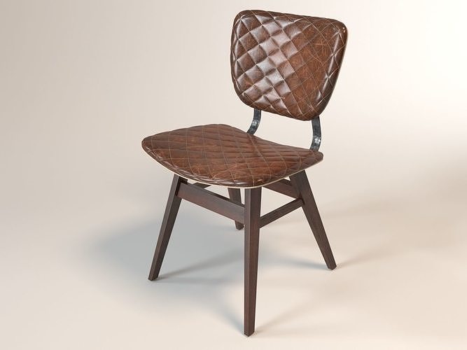 Pottery Barn Roblar Quilted Dining Chair 3D model CGTrader