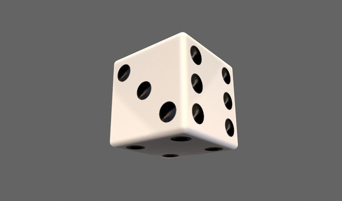 Dice Six Sides Bump Map Dado Seis Lados 3D model