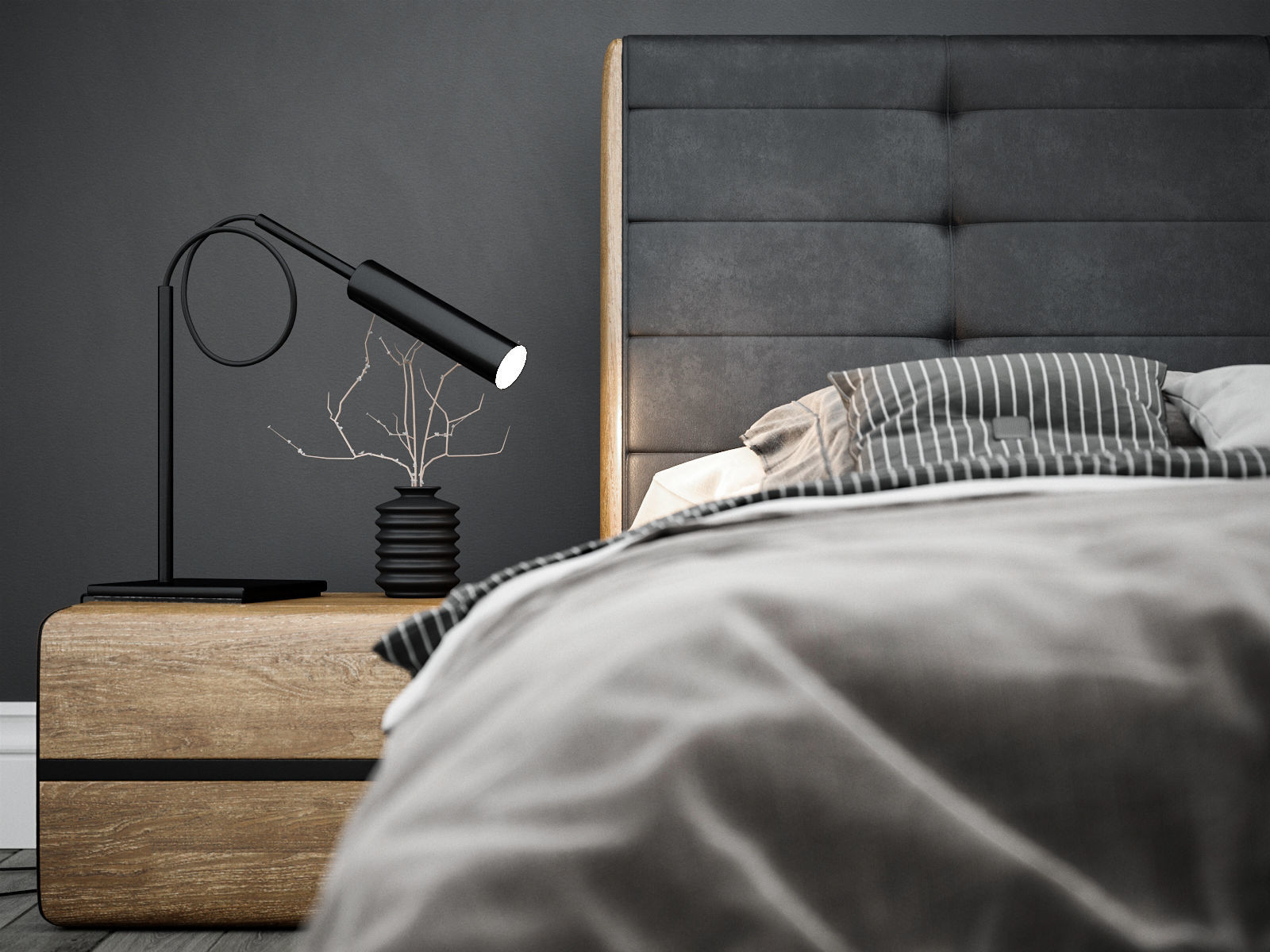 Vento Eiche Milieu Bed Fstorm
