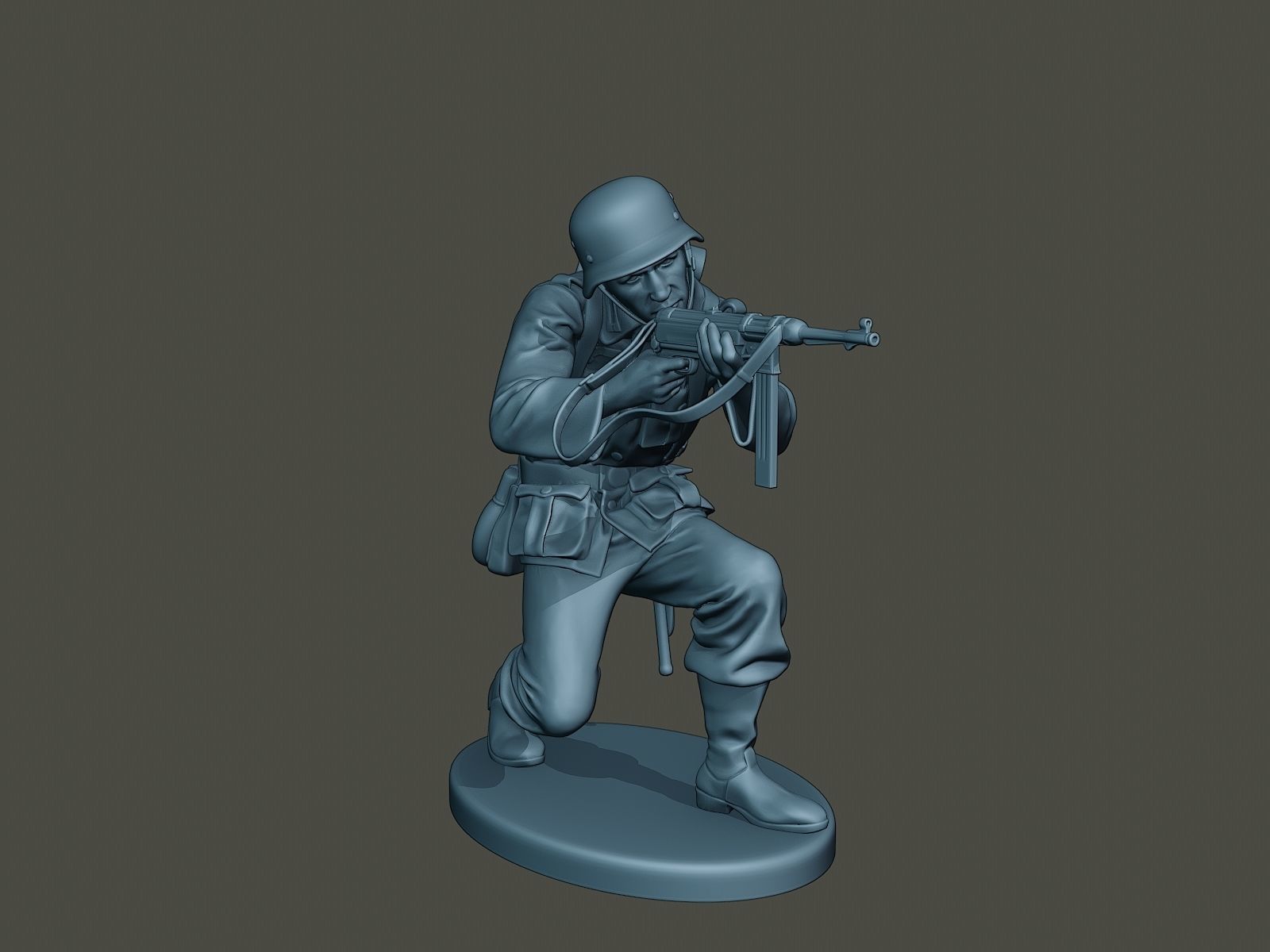 German soldier ww2 Shoot crouched G2 3D model 3D printable | CGTrader
