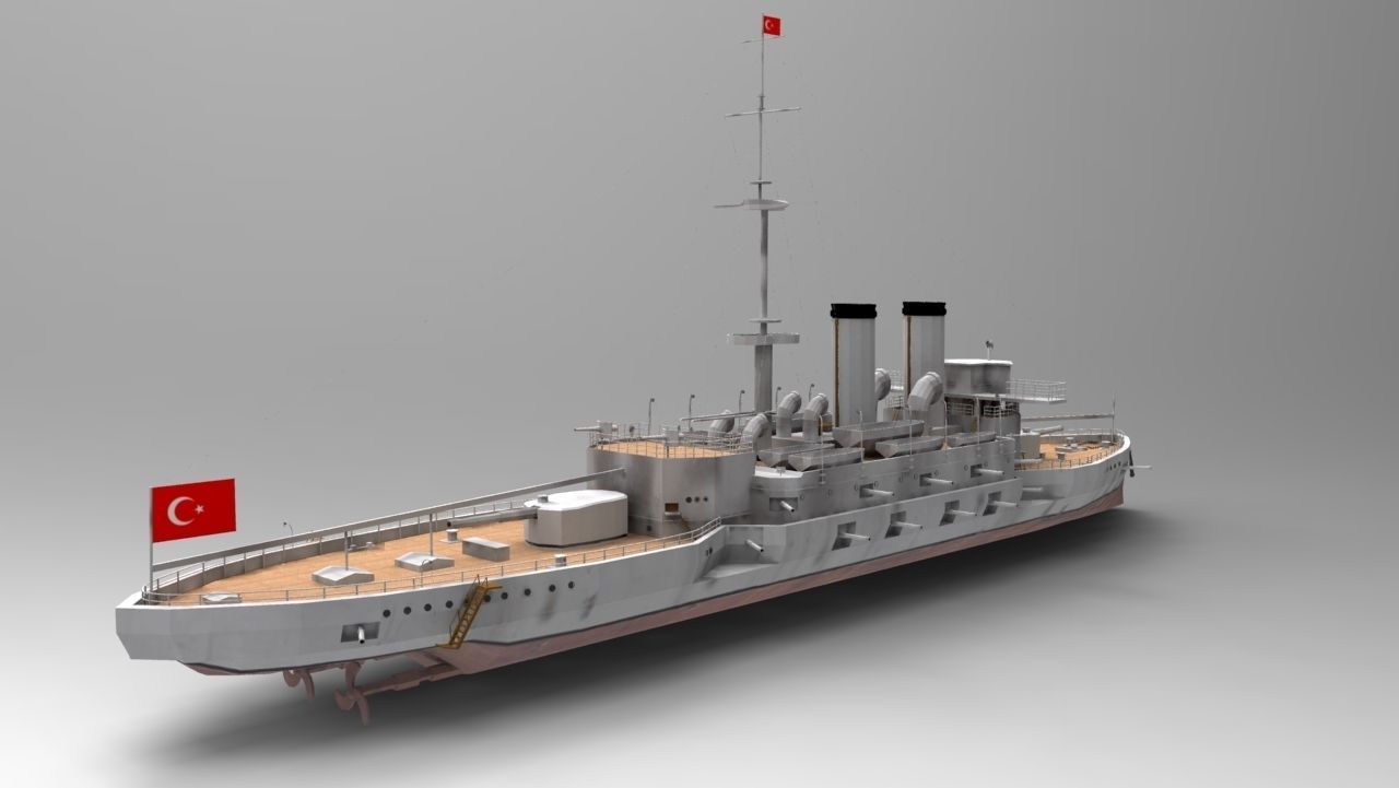 australia Ottoman Battleship Mesudiye 3D Model CGTrader