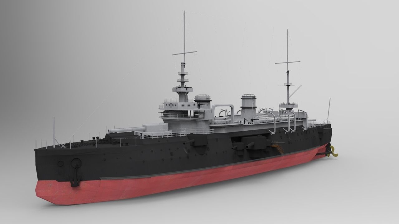 Bouvet Battleship 3D Model