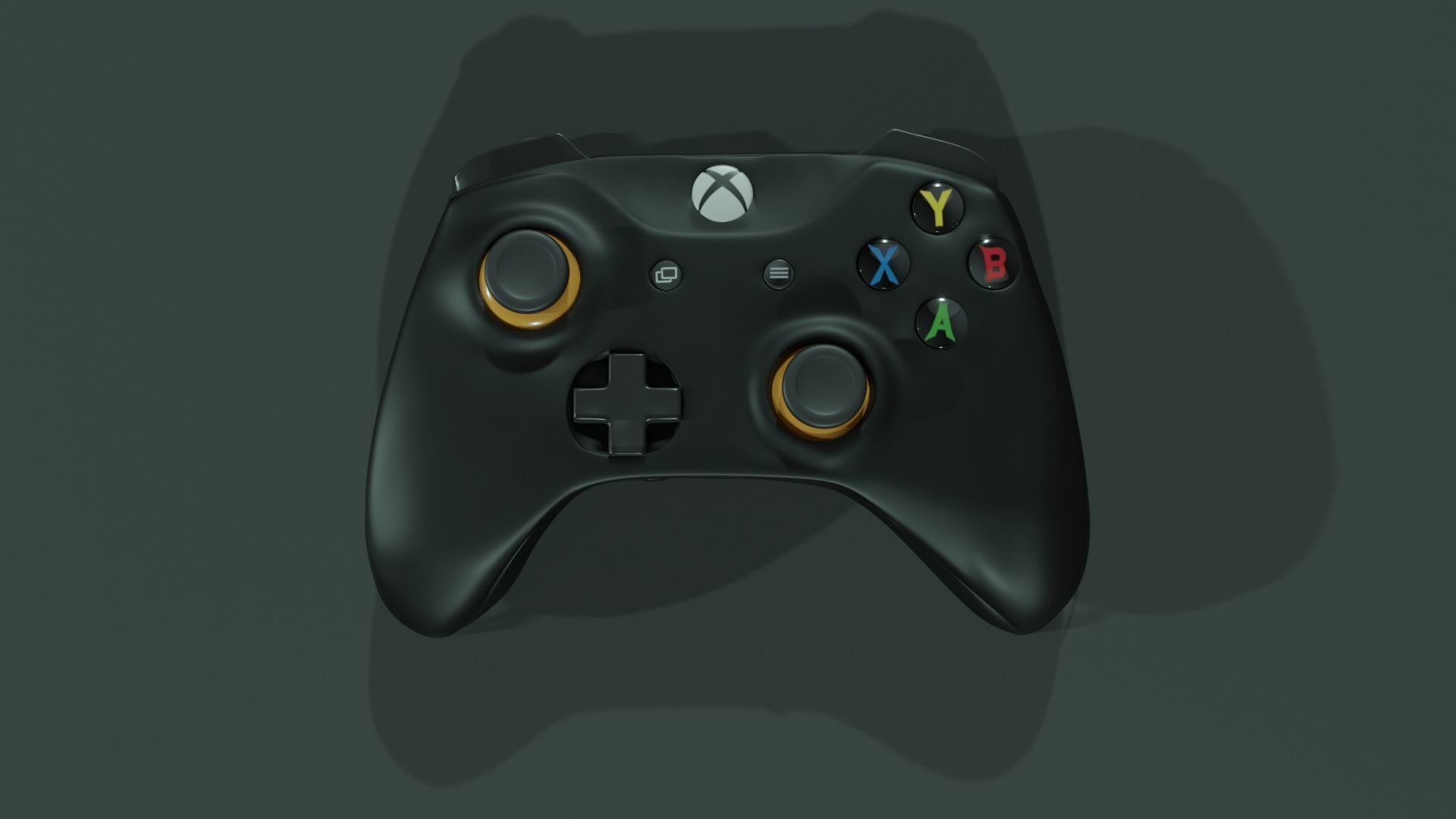 3D model Xbox one style controller Rigged for Blender VR / AR / low