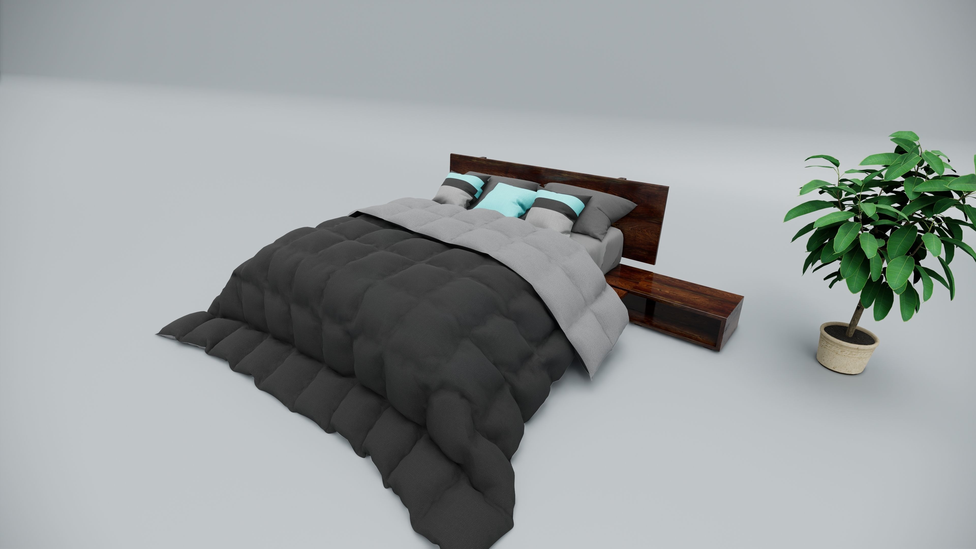 Revit Family Bed King 3D model CGTrader