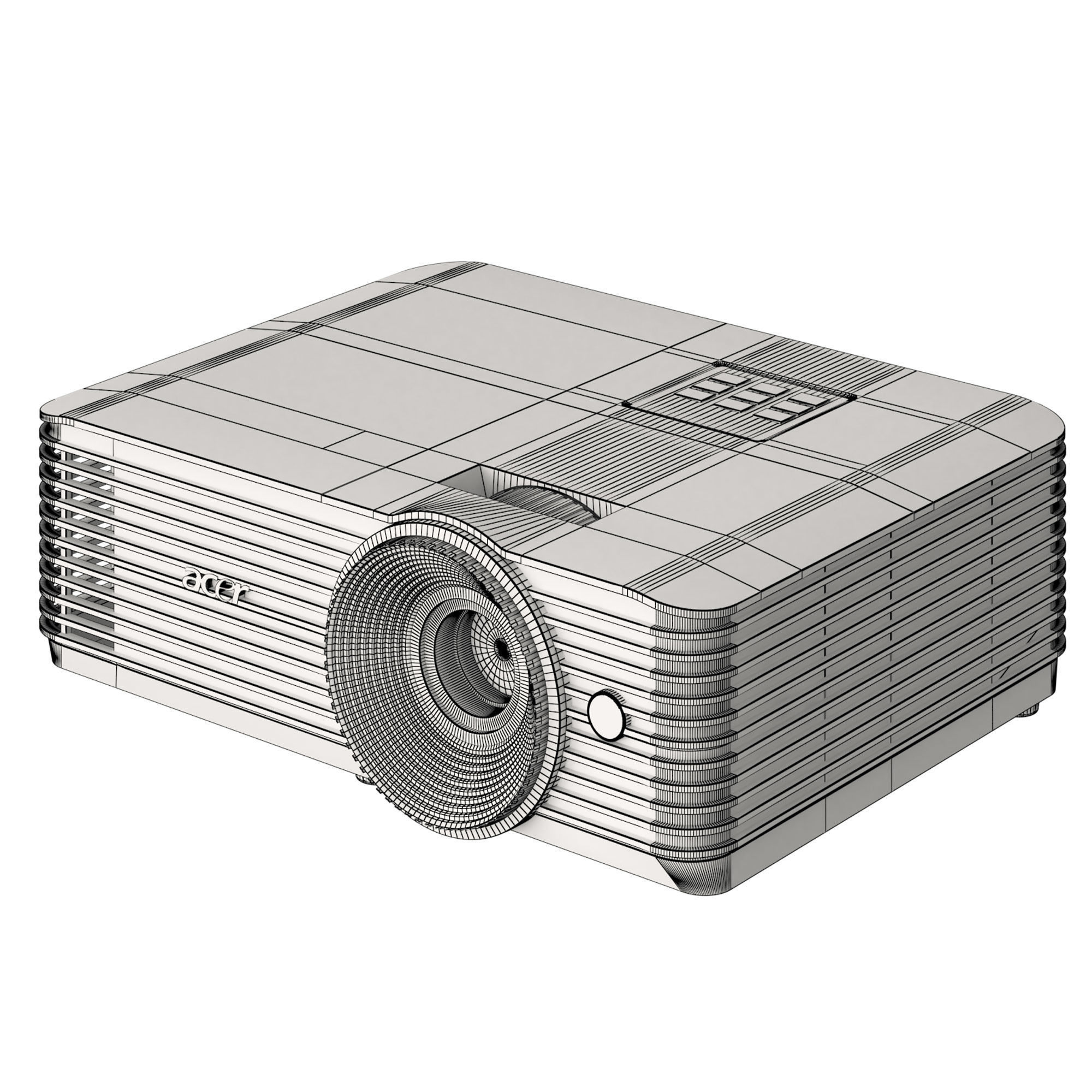 Projector Acer with Screens Set 3D model | CGTrader