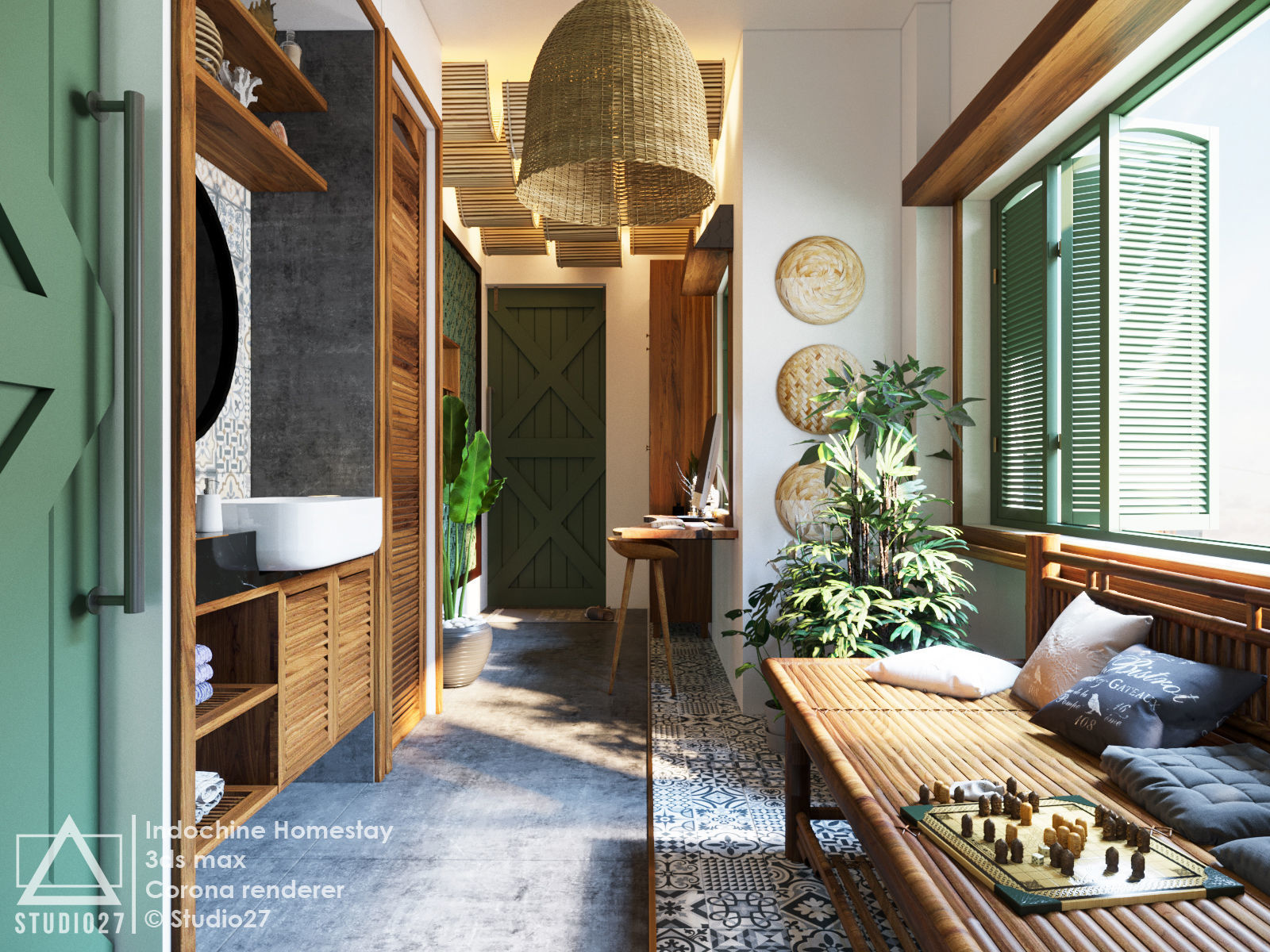 Indochine Homestay 3D Scene - Lobby 3D model