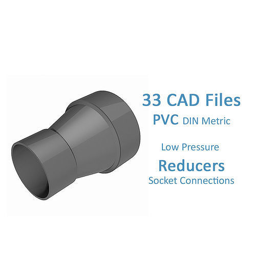 PVC Low Pressure Reducers - Socket Ends free 3D model | CGTrader