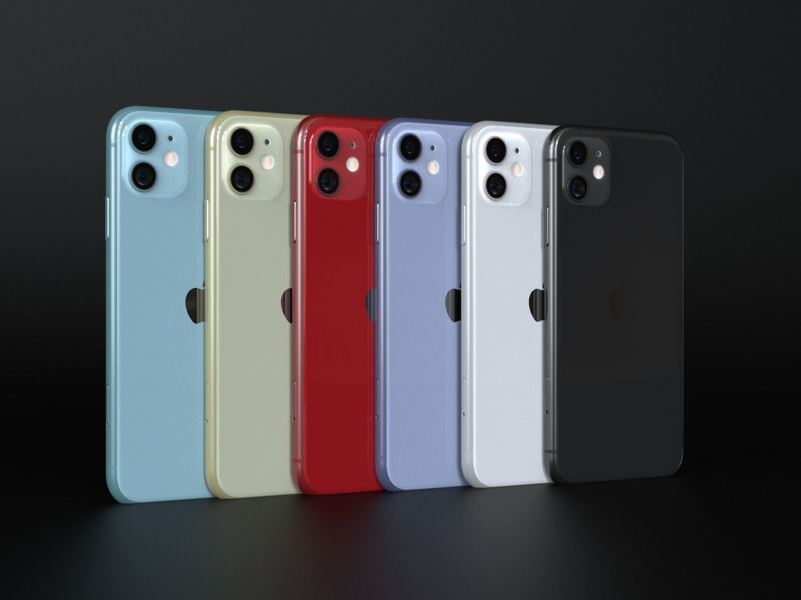 Apple IPhone 11 All Official Colors 3D Model CGTrader